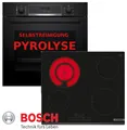 Produktbild: Pyrolyse Herdset Autark Bosch Backofen Selbstreinigung + Glaskeramik Kochfeld