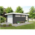 Produktbild: Lasita Garage Canberra Set mit Schwingtor 360 cm x 540 cm Carbongrau