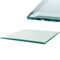 Produktbild: Euro Tische Glasplatte für Kaminofen und Tischplatte in 60x60cm Facettenschliff, Schutzplatte mit 6mm ESG Sicherheitsglas, Funkenschutzplatte, Glasboden für Kamin (Klarglas)
