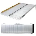 Produktbild: TRUTZHOLM Rollstuhlrampe Klappbar 122 cm Traglast 272 kg Alu Grau Geriffelt
