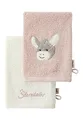 Produktbild: Sterntaler 2er Waschhandschuhe Esel Emmi Girl flora rose uni mit Stickerei und Logo Schriftzug