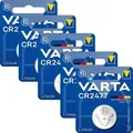 Produktbild: Varta CR2477 Lithium Knopfzelle ohne Absatz 5er Verpackung