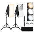 Produktbild: VEVOR Fotostudio Softbox Set 50x70cm 45W 3000–6500K LED-Birnen für Aufnahmen