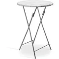 Produktbild: CASARIA Stehtisch 107835, weiß marmoriert, Ø 60cm, Maße: 110 x 60cm (HxØ), klappbar
