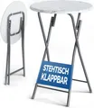 Produktbild: Casaria Stehtisch (1-St), Klappbar 110cm Hoch Rund Ø60cm Garten Camping Bistrotisch Partytisch