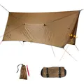 Produktbild: Amazonas Ultra-Light Adventure Wing Tarp 680 g Zelt-Ersatz mit 360° Wetterschutz Maße 320 x 255 x150 cm Packmaß 28 x 12 cm in Braun