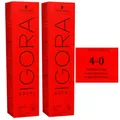 Produktbild: Schwarzkopf Igora Royal 2 x 60 ml 4-0 mittelbraun Haarfarbe Cremefarbe Set
