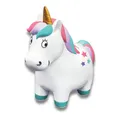 Produktbild: Moses. Einhorn Spardose, Kinder-Sparbüchse in Einhornform, mit goldenem Horn und Stern-Details, Sparschwein, rutschfest, aus Polyresin