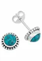 Produktbild: Ohrstecker 925 Silber Türkis Edelstein Ohrringe echt Silber Damen Sterling Silber Stecker Geschenk(MOS-025-15)