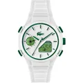Produktbild: Lacoste Analoge-Digitale Multifunktions-Quarzuhr für Herren Kollektion LC33 mit Weisses Silikonarmband - 2011364