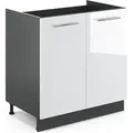 Produktbild: Küchenschränke Fame-Line, Weiß Hochglanz, 80 cm ohne Arbeitsplatte Vicco