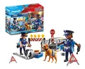 Produktbild: PLAYMOBIL Straßensperre mit Hund