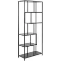Produktbild: Mid.you Regalelement, Schwarz, Metall, Holzwerkstoff, 77.0x185.0x35.0 cm, Reach, Wohnzimmer, Regale, Bücherregale