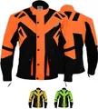 Produktbild: Motorradjacke Orange Gelb Grün Schwarz mit Protektoren GW300J, Größe:52/L, Farbe:Orange