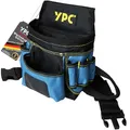 Produktbild: YPC Presto Werkzeug Gürteltasche XL – Werkzeuggürtel, Arbeitsgürtel, wasserfeste Werkzeugtasche mit Hammerschlaufe, reißfester Nylongürtel, 12 Taschen, Blau-Schwarz, 27x21x13cm – 5 kg Tragkraft