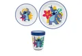 Produktbild: Disney Kindergeschirr-Set Disney Stitch Kinder Geschirr-Set 3 teilig (3-tlg), 1 Personen, Kunststoff, antirutsch Becher Teller Schüssel