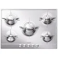 Produktbild: SMEG Gaskochfeld PIANO - P705ES, Edelstahl poliert
