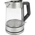 Produktbild: Glas-Wasserkocher PC-WKS 1190 G inox/schwarz, 1,7 Liter