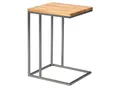 Produktbild: Beistelltisch, Eiche, Edelstahl, Holz, Metall, Wildeiche, massiv, rechteckig, eckig, 43x62x38 cm, Wohnzimmer, Wohnzimmertische, Beistelltische, Beistelltische Metall