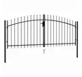 Produktbild: vidaXL Gartentor Zauntor Woerden Doppeltür mit Dornenaufsatz 299,5 x 174,5 cm