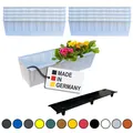 Produktbild: Blumenkasten Pflanzkasten 10er-Set Weiß Einsatz für Europaletten Balkonkasten