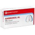 Produktbild: Ambroxol AL 75 retard zur Erleichterung des Abhustens bei erkältungsbedingter Bronchitis (Schleimlöser) 20 St
