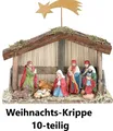 Produktbild: NEU Weihnachts Krippe handbemalt Porzellan Figuren für Advent Fest Deko Stimmung
