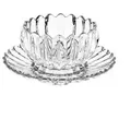 Produktbild: Dessertgläser mit Unterteller, 12-teiliges Glasschalenset - Lotus Design Transparent
