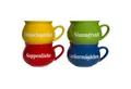 Produktbild: BURI Suppenschüssel 4er Set 400 ml Suppentasse Suppentassen Suppenschüssel Suppenterrine, Keramik
