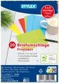 Produktbild: Stylex Briefumschläge, DIN C6, nassklebend, farbig, 20 Stück