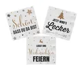 Produktbild: Spetebo Papierserviette Servietten 60 Stück mit 3 Motiven - Weihnachten, (60 Stück), Tischdeko Papierservietten 3er Set mit Spruch