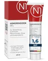 Produktbild: N1 Hämorrhoiden Gel 40 ml - Medizinprodukt gegen Brennen, Schmerzen, Blutungen & Juckreiz - entzündungshemmende Hämorrhoiden Salbe & bei Analfissuren – Hämorrhoidensalbe mit kühlendem Effekt