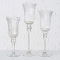 Produktbild: Windlicht Manou Deko Glas lackiert transparent H 30-40 cm 3er Set