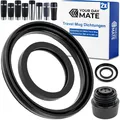 Produktbild: Ersatz Dichtringe Set, 2 Sätze, kompatibel mit EMSA TRAVEL MUG 360 ml Classic...