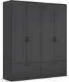 Produktbild: rauch Drehtürenschrank Kleiderschrank Schrank Garderobe Wäscheschrank BARI mit Schubkästen und modernem Griff in Graumetallic MADE IN GERMANY