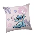 Produktbild: Disney Lilo & Stitch Kissen, Rosa, 40 x 40 cm, weiches dekoratives Wurfkissen für Mädchenzimmer, Sofa oder Kinderzimmer, offizieller Merchandise-Artikel, Geschenk für Kinder, quadratisches