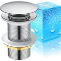 Produktbild: Universal Ablaufgarnitur Waschtisch Pop-Up Click Clack Edelstahl Messing