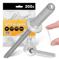 Produktbild: 200x Blindnieten 4x18 mm Nieten Niet Set Popnieten Blindniet Aluminium Stahl