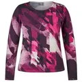 Produktbild: Rabe Rundhalspullover 55-222612 Künstlerischer Allover-Print mit Strass rosa 48 EU