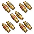 Produktbild: 10x Cinch Adapter Kupplung Verbinder RCA Cinch Buchse Audio Video Kabel Adapter