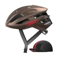 Produktbild: ABUS Rennradhelm PowerDome ACE - mit ABUS Race Cap - leichter Fahrradhelm mit cleverem Belüftungssystem - Made in Italy - für Damen und Herren - Braun Metallic, Größe S