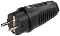 Produktbild: PCE Schutzkontaktstecker Vollgummi (Schwarz)