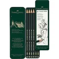 Produktbild: FABER-CASTELL Castell 9000 Bleistifte B, HB, 2B, 4B, 6B, 8B dunkelgrün, 6 St.
