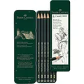 Produktbild: FABER-CASTELL Castell 9000 Bleistifte B, HB, 2B, 4B, 6B, 8B dunkelgrün, 6 St.