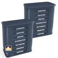 Produktbild: Kerpers® Tablettenbox 7 Tage | MADE IN GERMANY | Pillendose mit 4 Fächer - morgens mittags abends nachts | Medikamentenbox für Tabletten und Supplements (2x Blau-Grau/Blau-Grau)