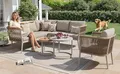 Produktbild: BTM Gartenlounge-Set für 5-6 Personen,Großes Outdoor Sofa Set, 6-teiliges PE-Rattan Sitzgruppe mit wasserfester Sitzbank und Kissenset, Modulares Ecksofa für Terrasse Balkon, Beige