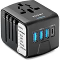Produktbild: Voomy Reiseadapter Travel Y20, weltweit, für über 170 Länder, USB-A, USB-C