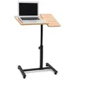 Produktbild: Relaxdays Projektionstisch Laptoptisch, 60x40,5 cm, höhenverstellbar bis 95 cm, hellbraun