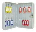 Produktbild: Wedo 10252437X Schlüsselschrank (für 24 Schlüssel, pulverbeschichtetes Stahlblech 18 x 6 x 25 cm, Sicherheitsschloß inklusive 2 Schlüssel) lichtgrau