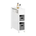 Produktbild: SoBuy Nischenregal mit 2 abnehmbaren grauen Körben Badschrank BZR83-W